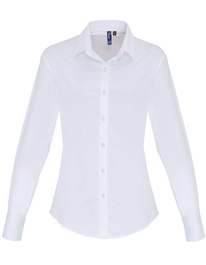 Women´s Stretch Fit Poplin Long Sleeve Cotton Shirt