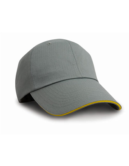 Herringbone Cap With Sandwich Peak