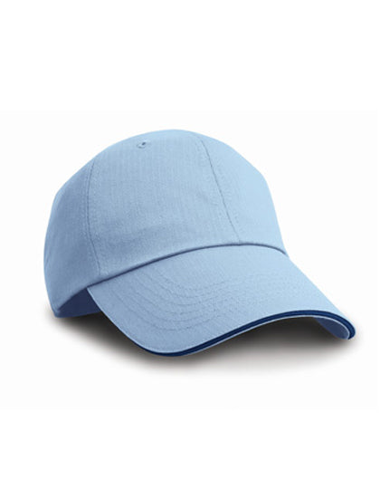 Herringbone Cap With Sandwich Peak