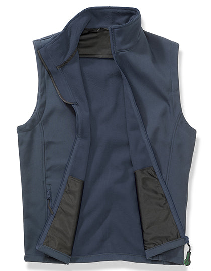 Men's Printable Softshell Bodywarmer with Recycled Fleece Inner