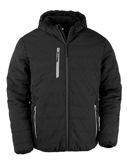 Recycled Black Compass Padded Winter Jacket
