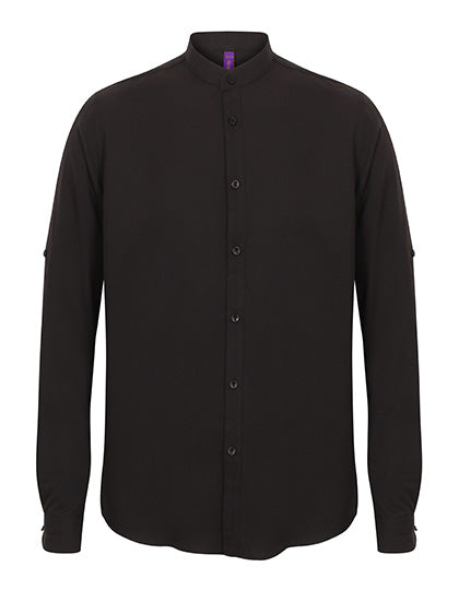 Men´s Mandarin Shirt Roll Tab Sleeve