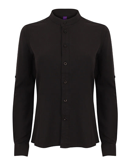 Ladies´ Mandarin Shirt Roll Tab Sleeve