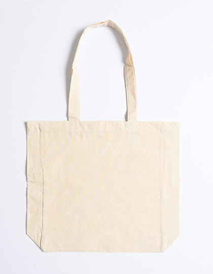 Cotton Bag Side Fold Long Handles