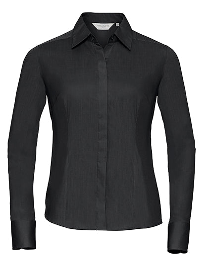 Ladies´ L/S Poly-Cotton Easy Care Fitted Poplin Shirt