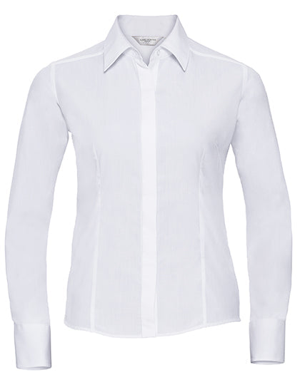 Ladies´ L/S Poly-Cotton Easy Care Fitted Poplin Shirt
