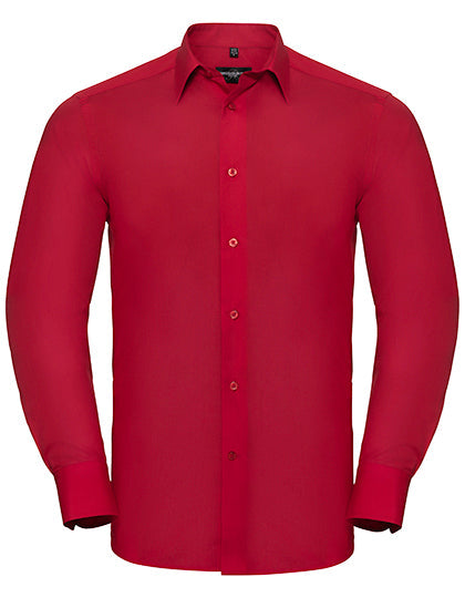 Men´s L/S Poly-Cotton Easy Care Tailored Poplin Shirt