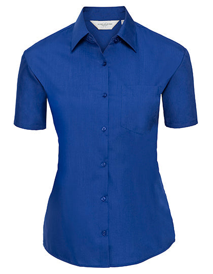 Ladies´ Short Sleeve Poly-Cotton Easy Care Poplin Shirt